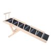 VEVOR Dog Ramp, Folding Pet Ramp for Bed, Adjustable Dog Ramp for Small, Large, Old Dogs & Cats, Wooden Pet Ramp with 47.2" Long Ramp