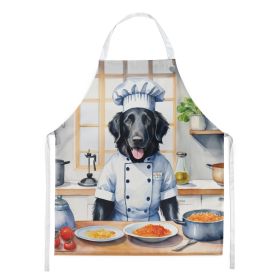 Flat-Coated Retriever The Chef Apron Cooking Kitchen Server Baking Crafts Gardening for Adult Women Men, Unisex, Large, Multicolor