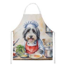 Bearded Collie The Chef Apron Cooking Kitchen Server Baking Crafts Gardening for Adult Women Men, Unisex, Large, Multicolor