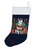 NEW White Pit Bull Terrier Christmas Christmas Stocking Fireplace Hanging Stockings Christmas Season Party Decor Family Holiday Decorations