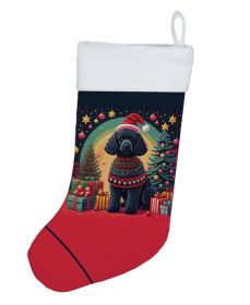 Black Poodle Christmas Christmas Stocking Fireplace Hanging Stockings Christmas Season Party Decor Family Holiday Decorations