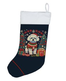 Bichon Frise Christmas Christmas Stocking Fireplace Hanging Stockings Christmas Season Party Decor Family Holiday Decorations