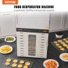 VEVOR Food Dehydrator Machine, 10 Stainless Steel Trays, 1000W Electric Food Dryer with Digital Adjustable Timer & Temperature for Jerky, Herb, Meat