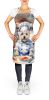 Westie The Chef Apron Cooking Kitchen Server Baking Crafts Gardening for Adult Women Men, Unisex, Large, Multicolor