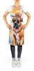 Boxer Hippie Dawg Apron Cooking Kitchen Server Baking Crafts Gardening for Adult Women Men, Unisex, Large, Multicolor