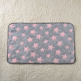 For Common Dogs Blanket Non-slip Seat Cushion (Option: Pink Stars-25x25cm)