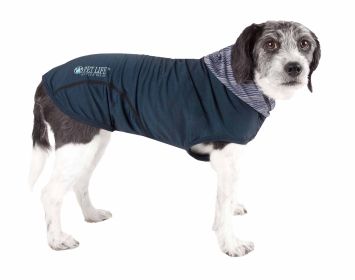 Pet Life Active 'Pull-Rover' Premium 4-Way Stretch Two-Toned Performance Sleeveless Dog T-Shirt Tank Top Hoodie (Color: Teal, size: small)