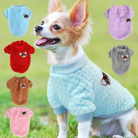 Pet Dog Clothes flannel Dog Winter clothe Puppy (Color: Blue, size: XXL)