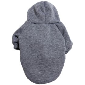 Pet Sweatshirt With Hoodie; Machine Washable Sweater For Dogs Puppies Sweater Clothes Apparel (Color: Grey, size: XL)