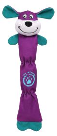 Pet Life Extra Long Dura-Chew Reinforce Stitched Durable Water Resistant Plush Chew Tugging Dog Toy (Color: PURPLE)