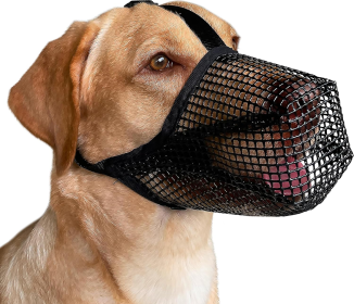 Dog Muzzle, Soft Mesh Covered Muzzles for Small Medium Large Dogs (Color: Black, size: XS)