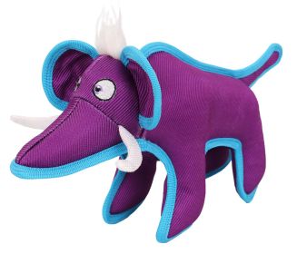 Pet Life Animal Dura-Chew Reinforce Stitched Durable Water Resistant Plush Chew Tugging Dog Toy (Color: PURPLE)